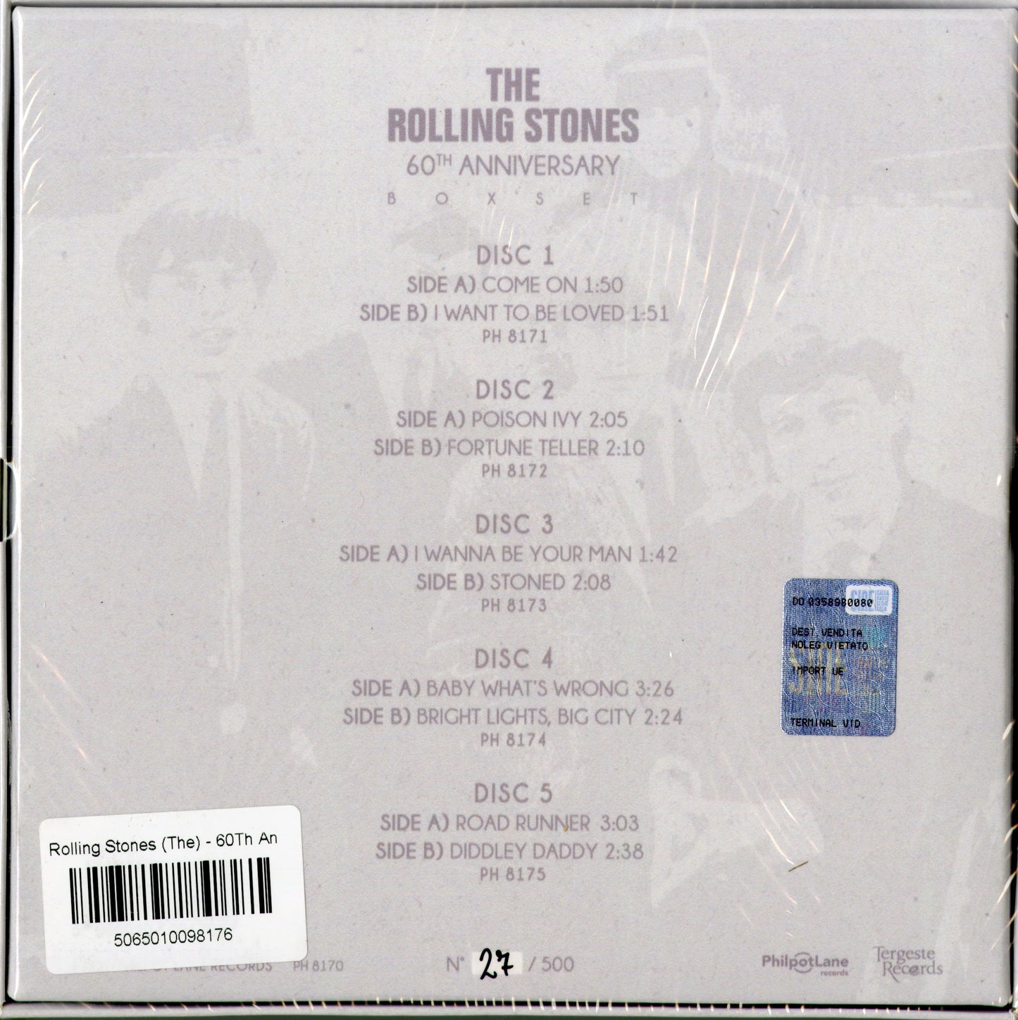 Rolling Stones The Rolling Stones 60Th Anniversary Boxset Cinque 45 Giri Vinile Sette Pollici Tiratura Limitata 500 Copie