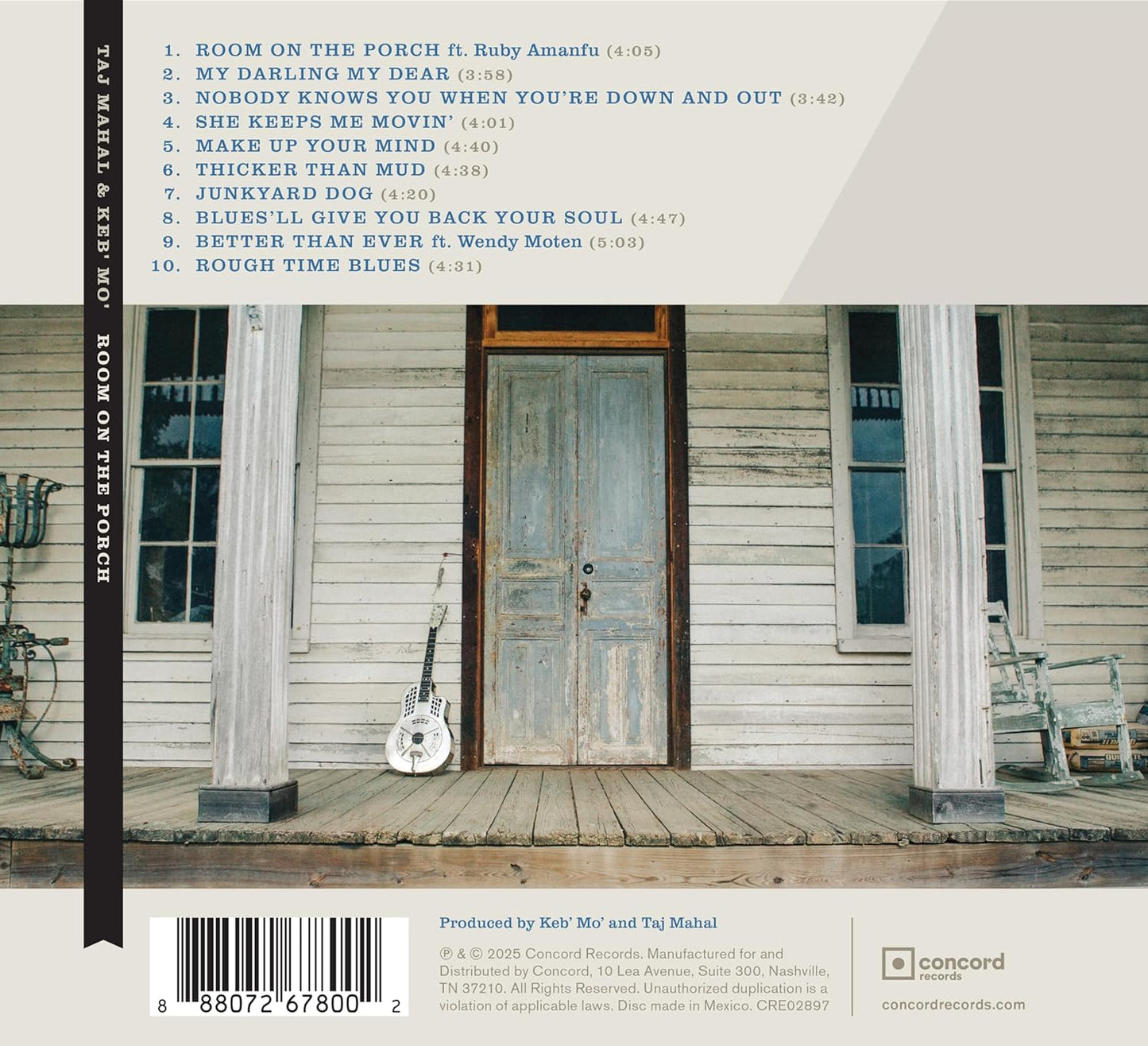 Keb’ Mo’ & Taj Mahal Room On The Porch CD Pre Order Dal 23 Maggio