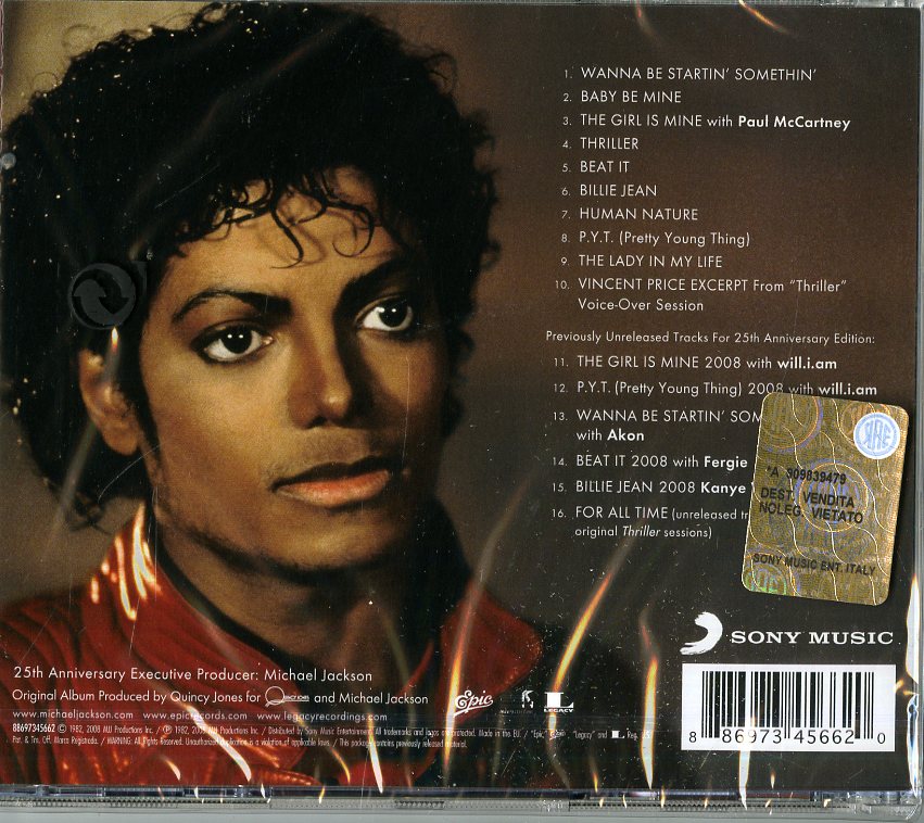 Michael Jackson Thriller 25Th Anniversary Edition CD