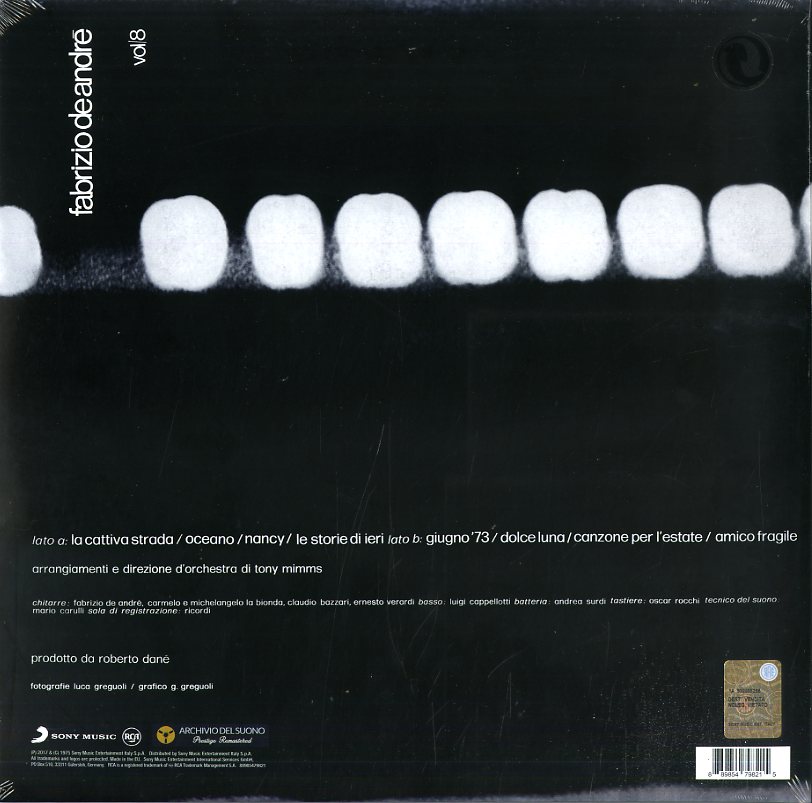 Fabrizio De André – Volume 8 | LP vinile nero