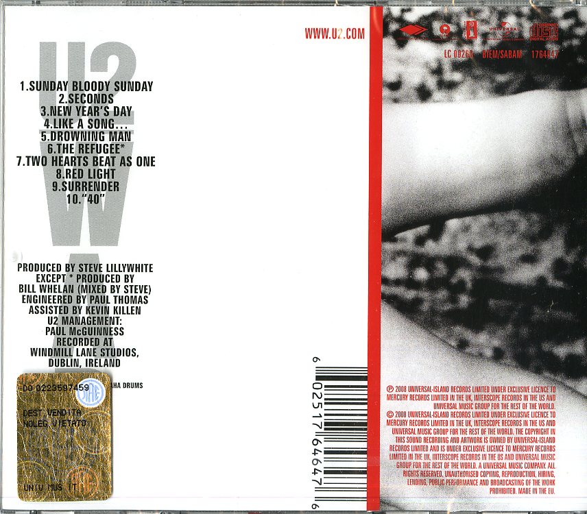 U2 – War | CD Remastered Edition | Offerta