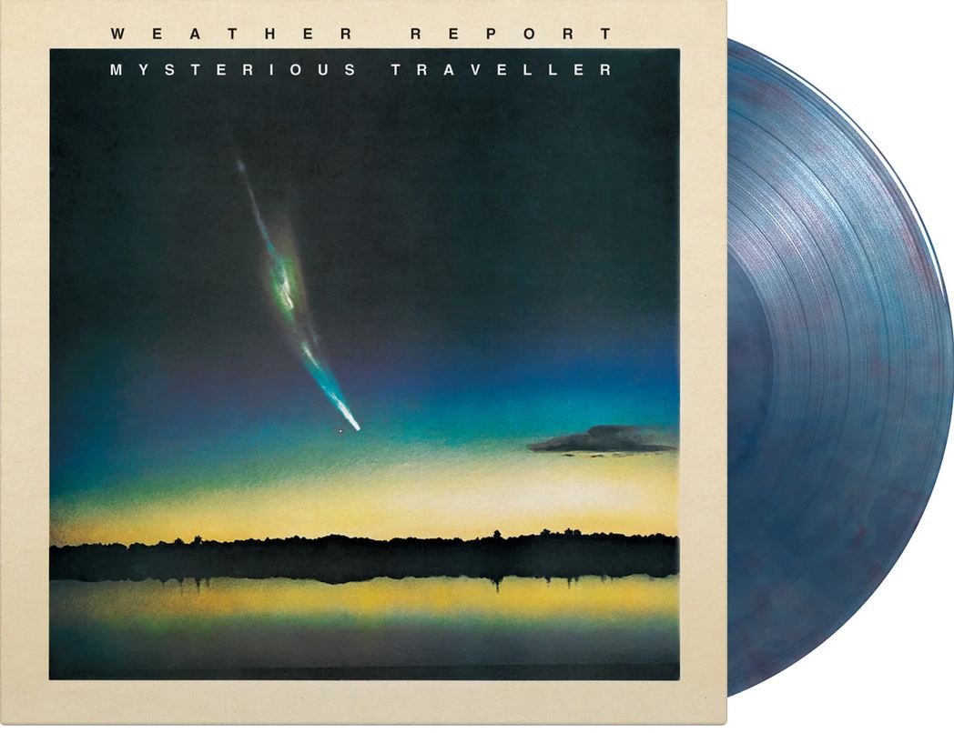 WEATHER REPORT - MYSTERIOUS. TRAVELLER - 180GR - 1500 COPIES - BLUE & RED MARBLED