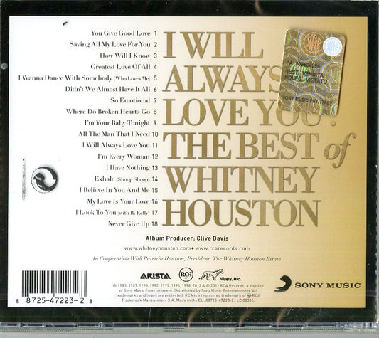 Whitney Houston I Will Always Love You: The Best Of Whitney Houston CD
