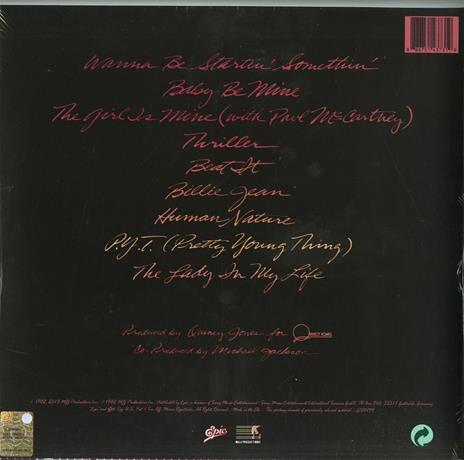 Michael Jackson Thriller LP Vinile Nero