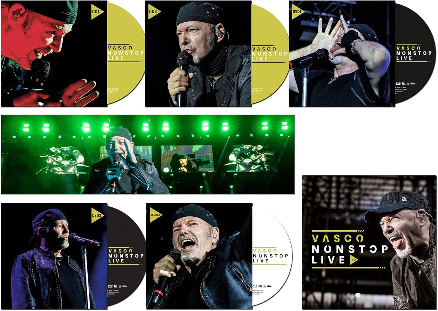 Vasco Rossi Vasco Nonstop Live 2Cd + 2Dvd + Blu Ray Disc + Booklet