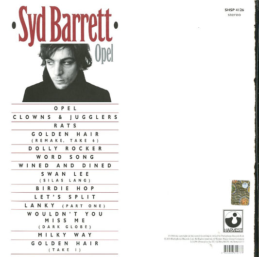 Syd Barrett Opel LP Vinile