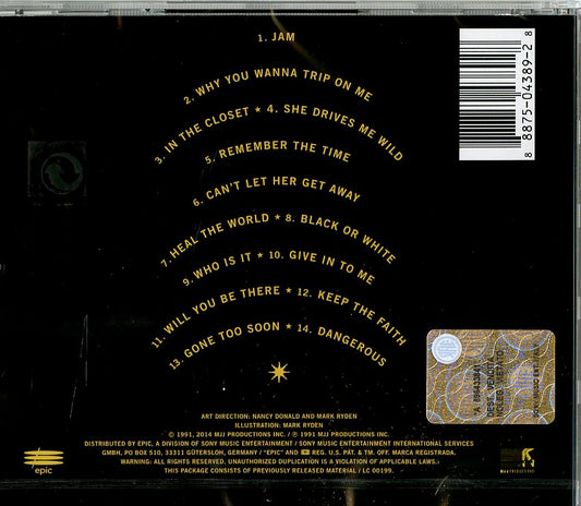 Michael Jackson Dangerous CD