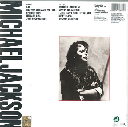 Michael Jackson Bad  LP Vinile nero
