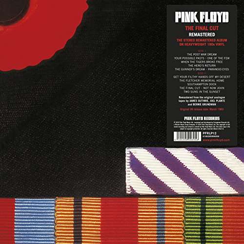 Pink Floyd The Final Cut Remastered  180gr. LP Vinile Nero  Ristampa Sony