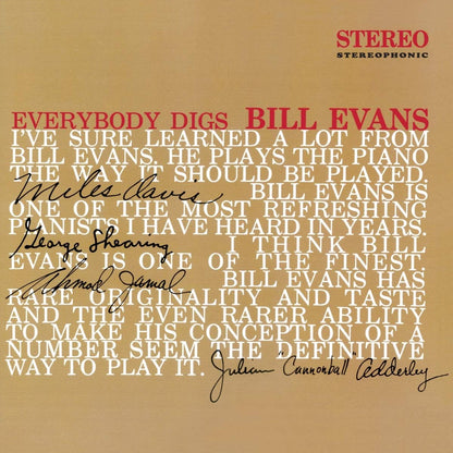 Bill Evans Everybody Digs Bill Evans LP Vinile Edizione Limitata Colorata Red