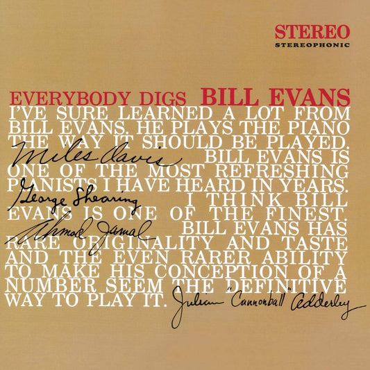 Bill Evans Everybody Digs Bill Evans LP Vinile Edizione Limitata Colorata Red