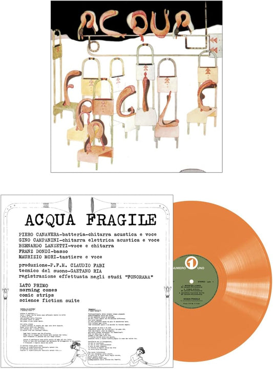 Acqua Fragile LP Vinile 180gr. Edizione Colorata Arancione  Limitata e Numerata di 500 copie