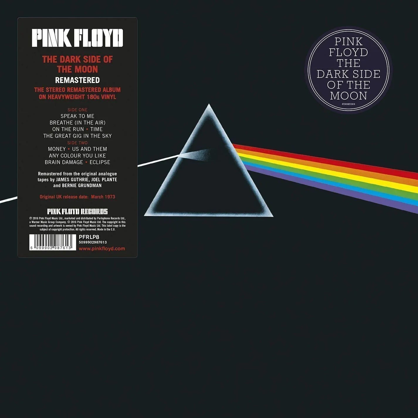 Pink Floyd The Dark Side Of The Moon 50Th Anniversary Remaster LP Vinile Edizione Warner Music