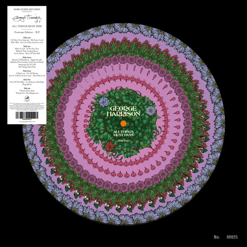 George Harrison   All Things Must Pass 3 LP Vinile Zoetrope Picture Disc Rsd 2025 Pre-order 12 Aprile