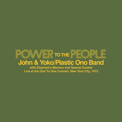 John & Yoko The Plastic Ono Band Elephant's Memory   Power To The People  Live at the One-To-One Concert, New York City, 1972   LP Vinile Colorato Giallo Rsd 2025 Pre-order 12 Aprile