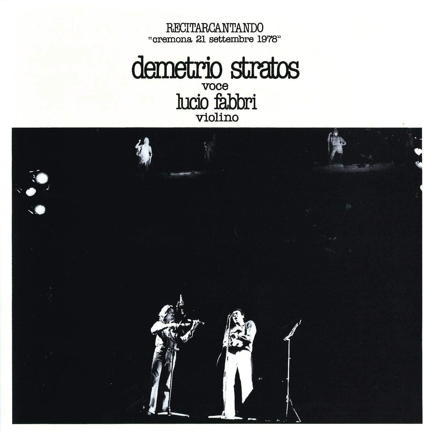 Demetrio Stratos Recitarcantando Cremona 21 Settembre 1978 Vinile 140 Gr Giallo 