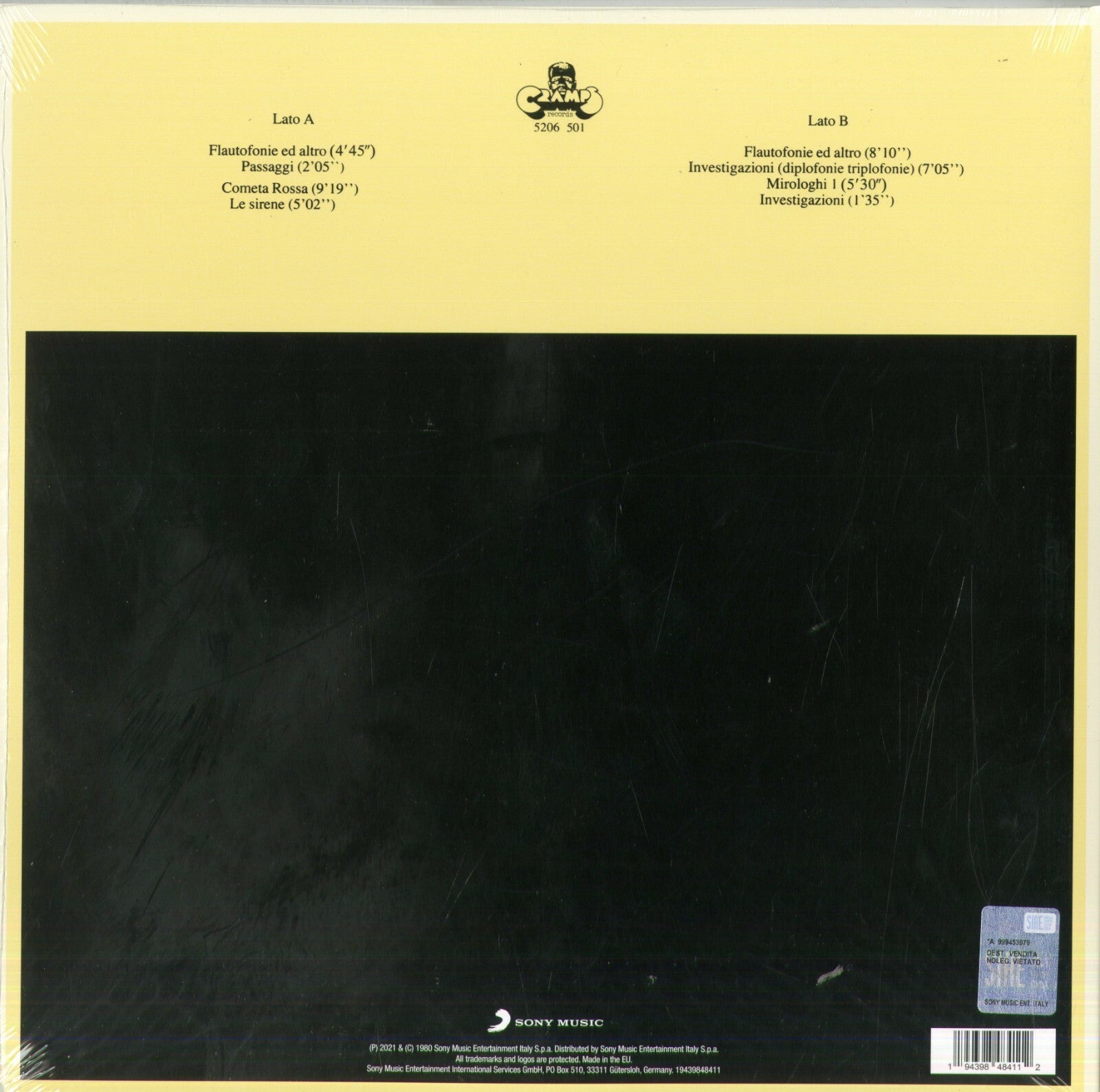 Demetrio Stratos Recitarcantando Cremona 21 Settembre 1978 Vinile 140 Gr Giallo 