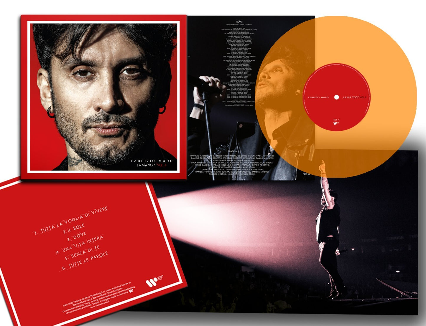 Fabrizio Moro La Mia Voce Vol.2  LP Vinile Ed. Limitato Numerato Arancione Nuovo