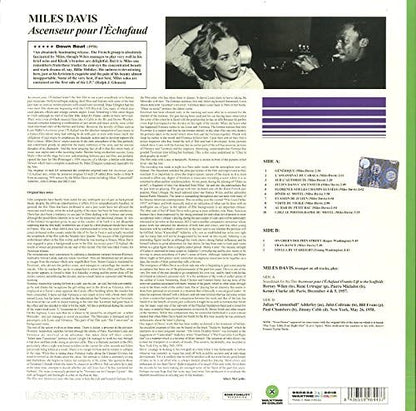Miles Davis Ascenseur Pour L'Echafaud LP Vinile Edizione Limitata Colorato Green
