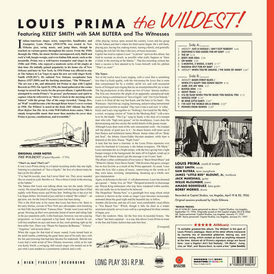 Louis Prima The Wildest! LP Vinile Edizione Limitata Colorato Red