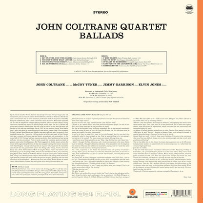 John Coltrane Ballads  LP Vinile Edizione Limitata Colorato Orange