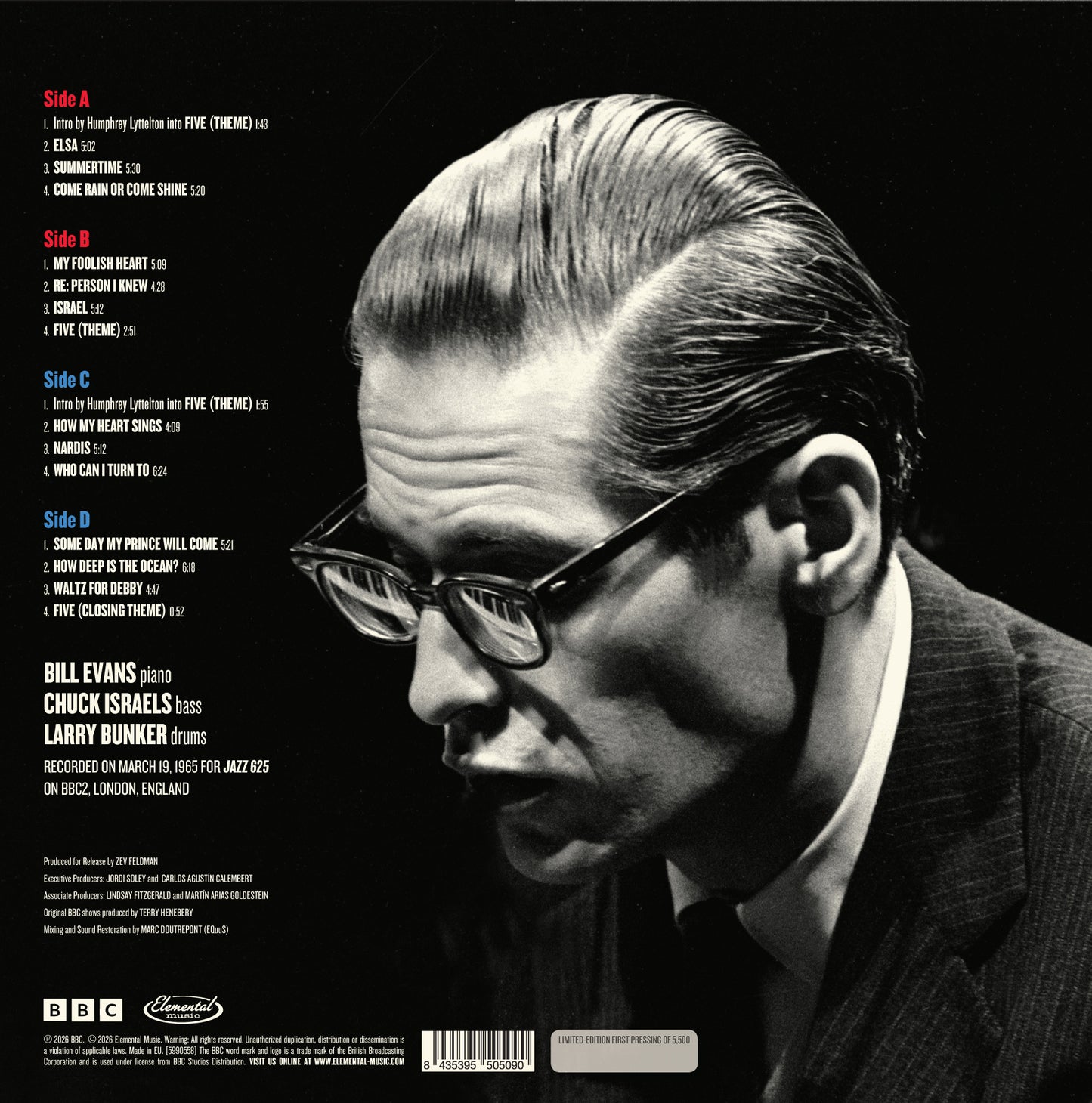 Bill Evans  Bill At The BBC 1965  2 LP Vinile 180gr. Ed. Limitata Numerata Rsd 2026