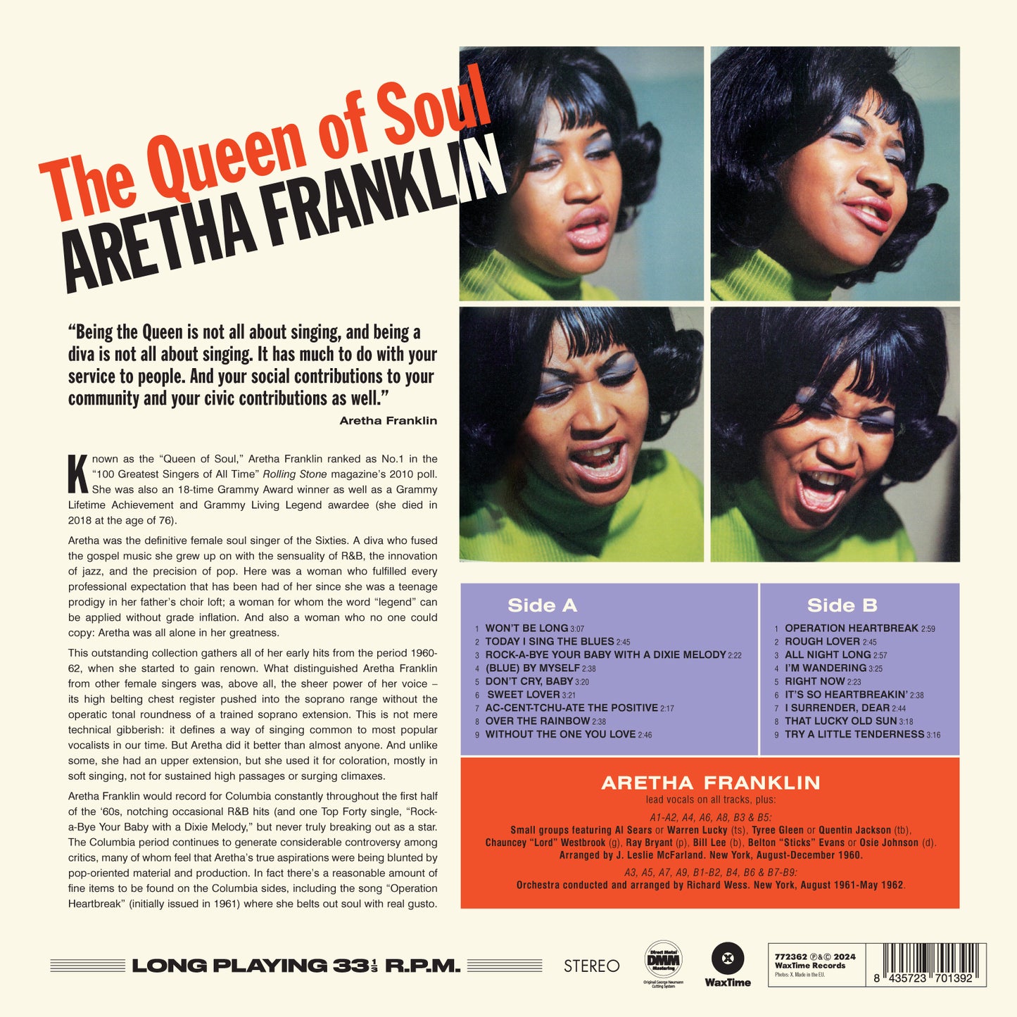 Aretha Franklin – The Queen Of Soul LP Vinile