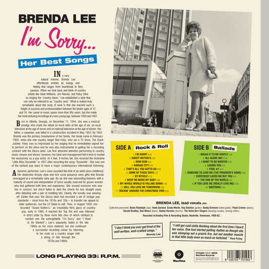 Brenda Lee – I'm Sorry...Her Best LP Vinile 180grammi