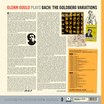 Bach The Goldberg Variations Glenn Gould  LP Vinile Edizione Limitata Colorato Clear Vinyl
