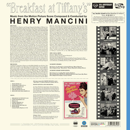 Henry Mancini Breakfast At Tiffany's Colonna Sonora LP Vinile Edizione Limitata Colorato Blu