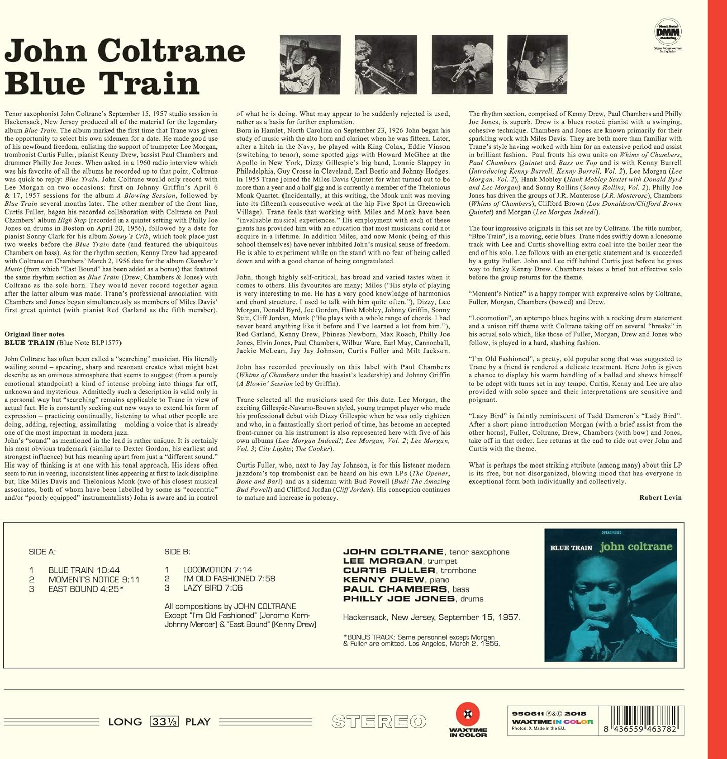John Coltrane Blue Train  LP Vinile Edizione Limitata Colorato Red
