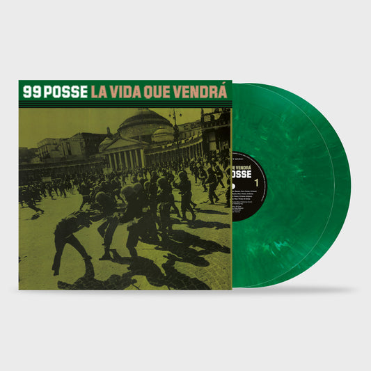99 Posse La Vida Que Vendrà Doppio Vinile Lp Colorato Verde Mix Giallo e Bianco Con Remix