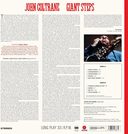 John Coltrane Giant Steps  LP Vinile Edizione Limitata Colorato Red