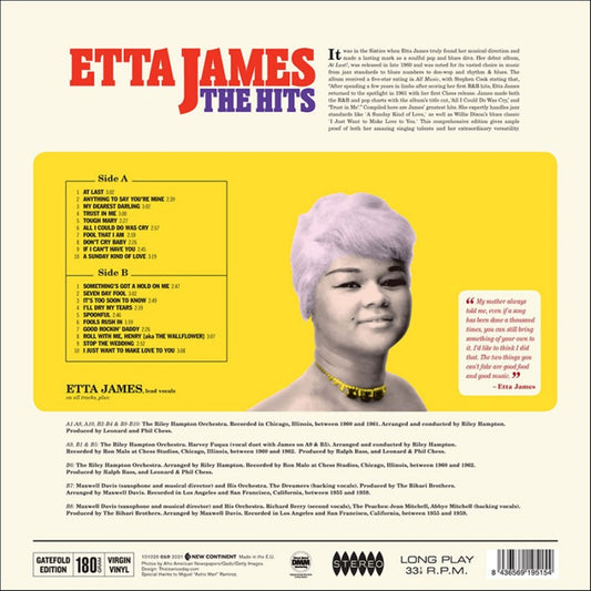 ETTA JAMES - THE HITS - VINILE GATEFOLD - 180GR. - VIRGIN VINYL PRESSING