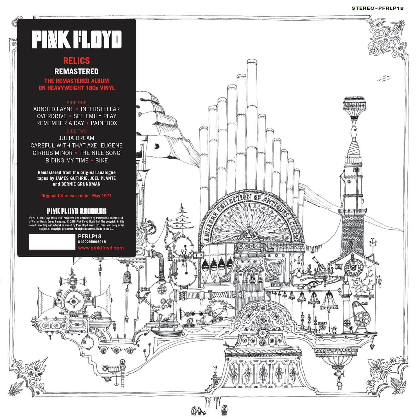 Pink Floyd Relics  180gr. LP Vinile Nero  Ristampa Sony