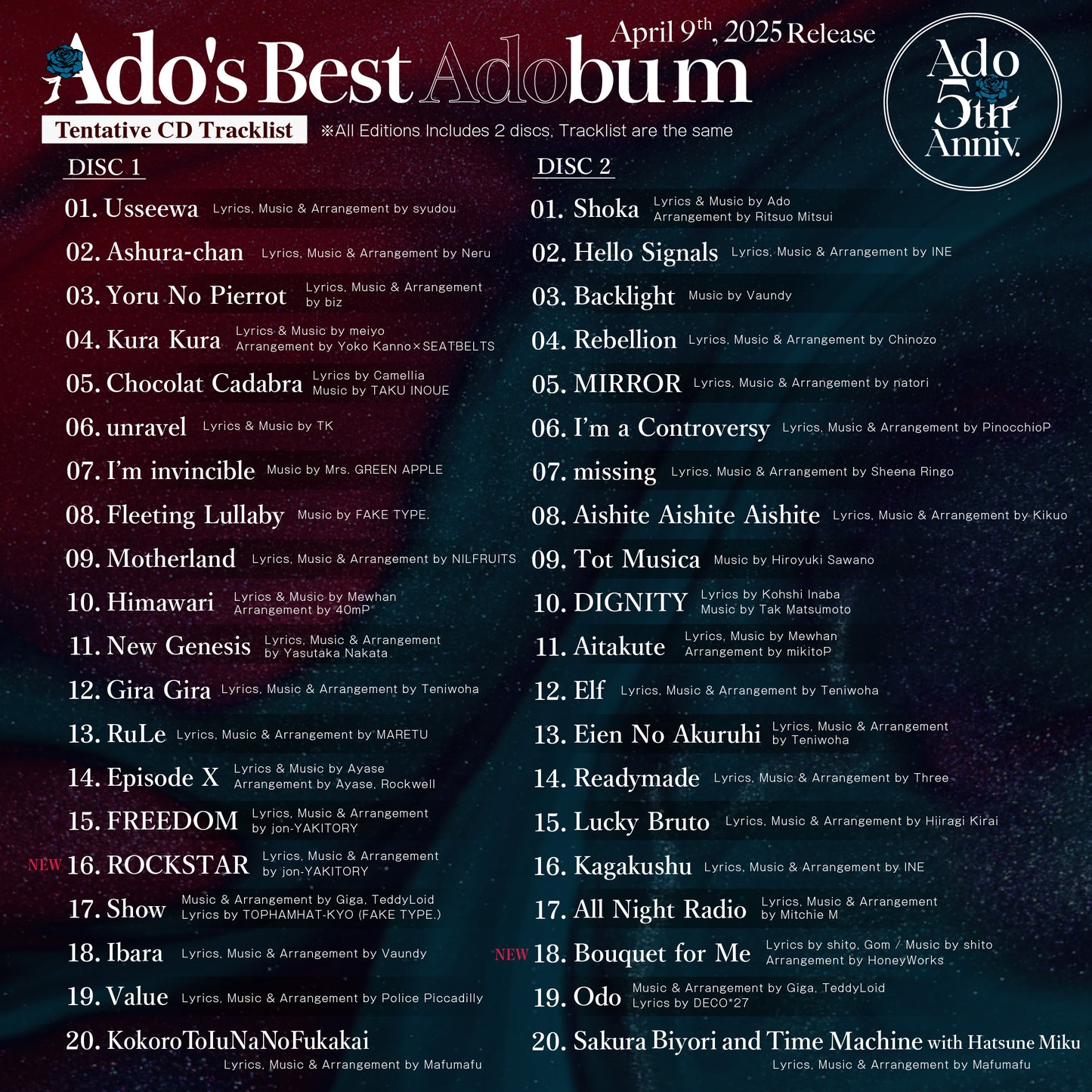 Ado Ado'S Best Adobum Doppio CD Pre Order Dal 23 Maggio