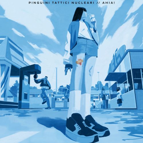 Pinguini Tattici Nucleari Ahia! Ristampa 2026 Vinile Marble Curacao Trasparente Abbinato Al Blue Opaque