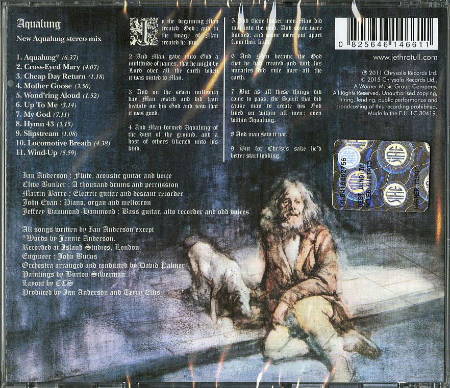 Jethro Tull Aqualung 40Th Anniversario CD