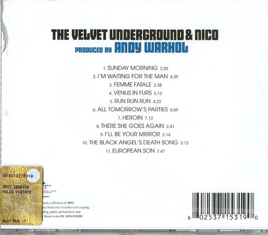The Velvet Underground Velvet Underground & Nico 45Th Anniversario Cd