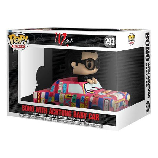 U2: Funko Pop! Rides (Super Deluxe) - Bono With  Achtung Baby Car Vinyl Figure