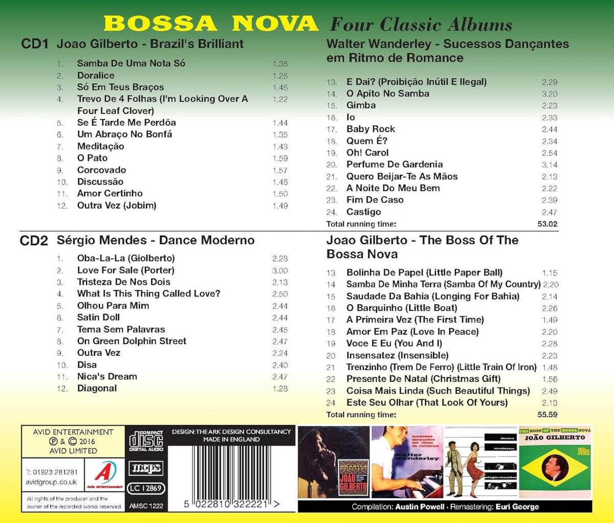 João Gilberto / Walter Wanderley / Sergio Mendes – Bossa Nova: Four Classic Albums | 2 CD