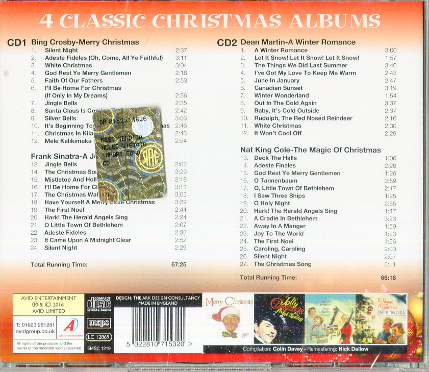 Bing Crosby / Frank Sinatra / Dean Martin / Nat King Cole - Four Classic Christmas Albums (2 CD)