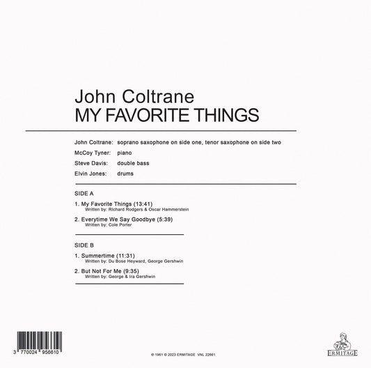 John Coltrane My Favourite Things Vinile Giallo Limitato