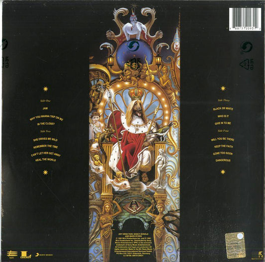 Michael Jackson Dangerous 2 LP Vinile  Nero