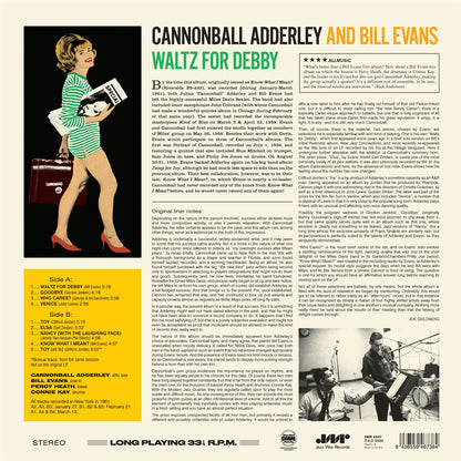 Cannonball Adderley & Bill Evans – Waltz for Debby | LP Vinile Nero
