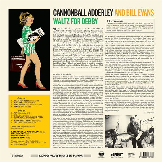 Cannonball Adderley & Bill Evans – Waltz for Debby | LP Vinile Nero