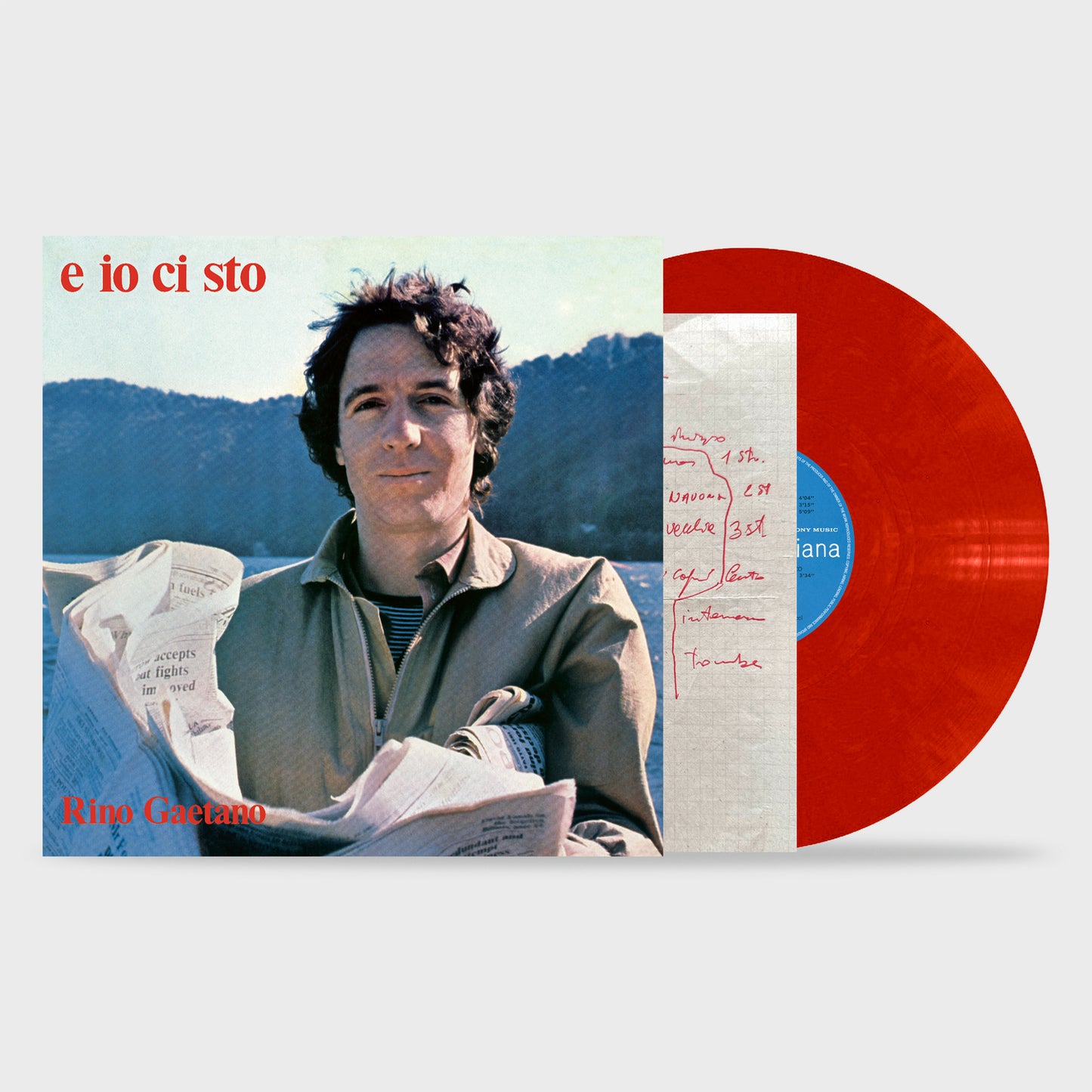 Rino Gaetano E Io Ci Sto 45Th Anniversario Vinile Rosso LP + Bonus Track Con Manoscritto Originale