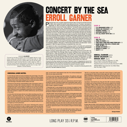 Erroll Garner Concert By The Sea (+1 Bonus Track) Vinile Nero Limitato