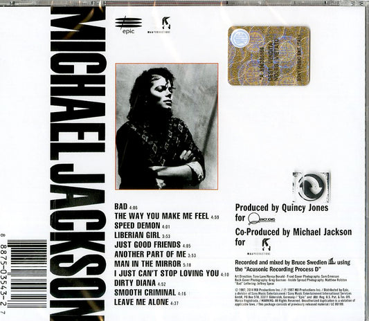 Michael Jackson Bad CD