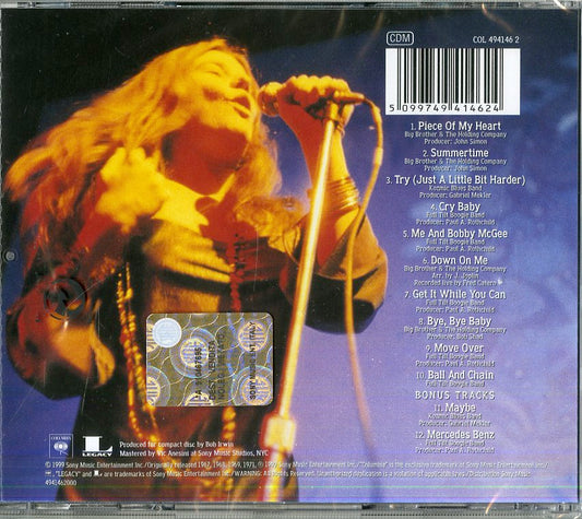 Janis Joplin Greatest Hits Cd